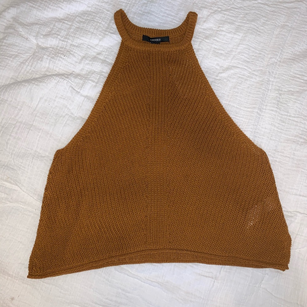 High-neck sweater tank